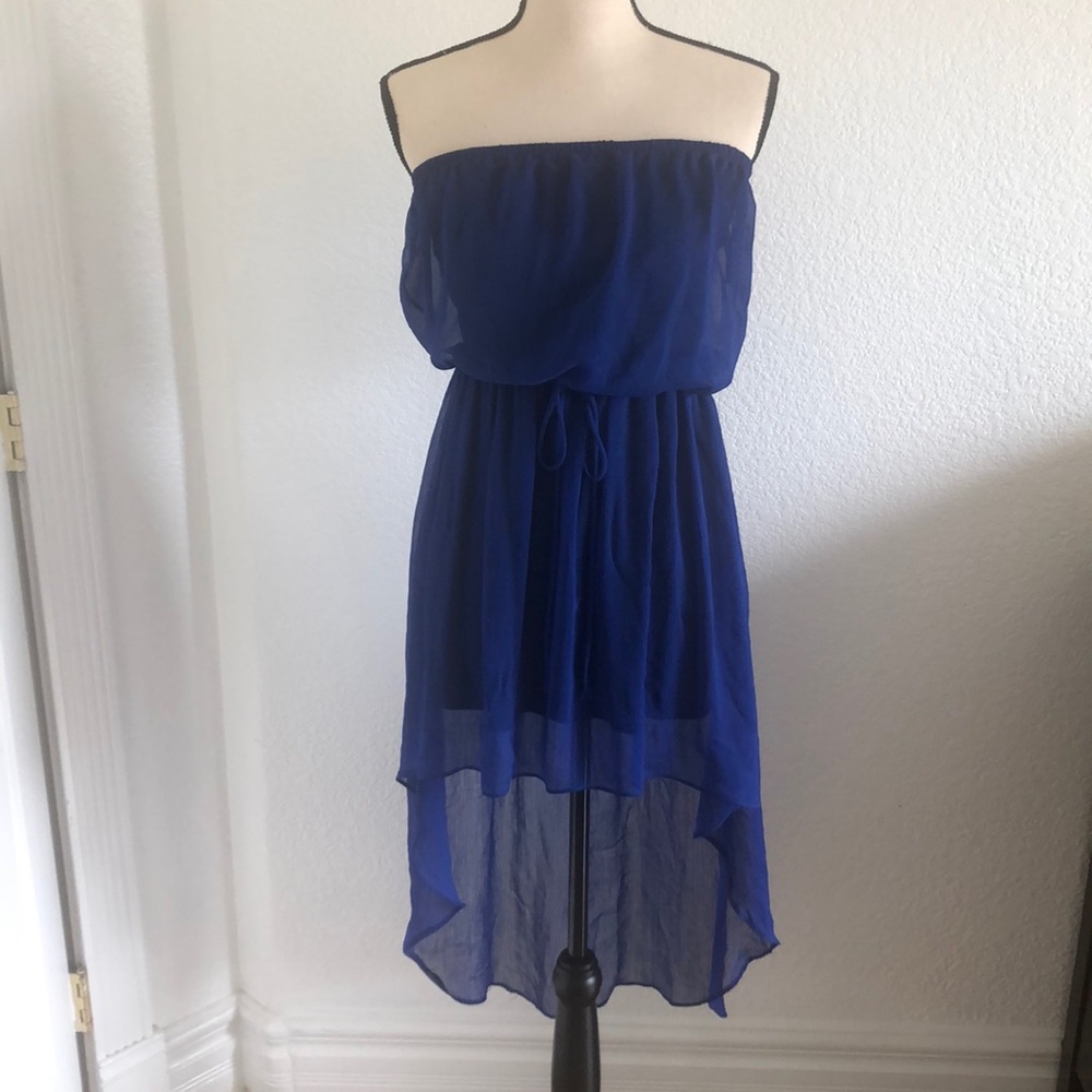 Blue Cobalt Hi-Low Dress